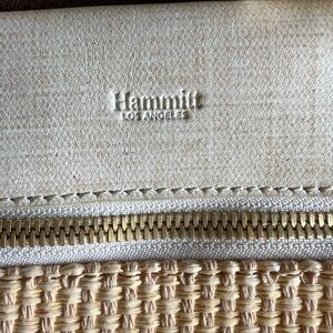 New Hammitt Los Angeles Cream and Tan Clutch